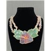 Image 1 : Lovely Double Strand Rose Quartz Stones w/ Pendant Necklace