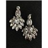 Image 2 : Pair of White Rhinestones Dangle Earrings