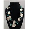 Image 1 : Double Strand Silver Turqoise and Black Onyx Necklace