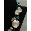 Image 2 : Double Strand Silver Turqoise and Black Onyx Necklace