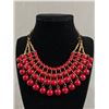 Image 1 : Vintage Red Beads Chomer Necklace, For Smaller Necksize Up to 15"