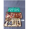 Image 2 : 3 Vintage Saskatchewan License Plates (1945, 1961, 1969)