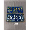 Image 1 : 2 Vintage Alberta License Plates (1964, 1974)