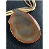 Image 2 : Large Natural Agate Stone Pendant w/ 6 Strands Cord Neckalce