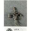 Image 2 : Antique Brooch, Hand Set w/ White Rhinestones