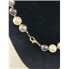 Image 2 : Vintage Large White, Blue and Black Pearls Necklace, 18" in Length