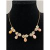 Image 1 : Vintage White + Opaleque Glass Choker Necklace 14" Long, Small Necksize