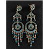 Image 2 : 2 Pairs of Vintage Rhinestones Dangle Earrings