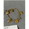 Image 2 : 18k Gold Plated Hearts Charm Bracelet + Silver Charms Anklet