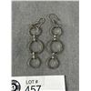 Image 2 : 925 Sterling Silver (Tested) Dangle Earrings Marked 925