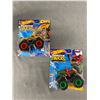 Image 2 : Lot of 4 Hotwheels Monster Trucks, Mario Brothers etc