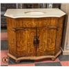 Image 1 : CLEO PERUVIAN HAND PAINTED 2DOOR MARBLE TOP VANITY