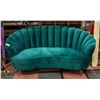 MERMAID EMERALD GREEN VELVET SOFA WITH POLISHED