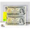 Image 1 : 2 SEQUENTIAL 1973 CANADA $1 BILLS