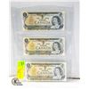 Image 1 : 3 1974 CANADA $1 BILLS