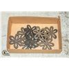 Image 1 : VINTAGE IKEA CAST IRON "DAISY" TRIVETS- SET OF 3