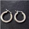 Image 1 : EC679-132 SILVER HOOPS  EARRINGS