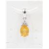 Image 1 : #338-YELLOW SAPPHIRE & CZ GEMSTONES PENDANT