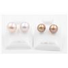 Image 1 : #296- NATURAL AKOYA PEARL STUD EARRINGS 2 SET