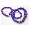 Image 1 : #168-PURPLE JADE NECKLACE 18 INCH