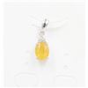 Image 1 : #341-YELLOW APPHIRE & CZ GEMSTONES PENDANT