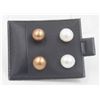 Image 1 : #303- NATURAL AKOYA PEARL STUD EARRINGS 2 SET