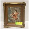 Image 1 : ANTIQUE SHADOW BOX FRAMED PRINT 9" X 7.5"