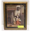 Image 1 : ANTIQUE SHADOW BOX FRAMED PRINT 12.5" X 10.5"