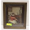 Image 1 : ANTIQUE SHADOW BOX FRAMED PRINT 13" X 11"