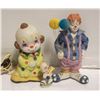 Image 1 : VINTAGE CERAMIC CLOWN FIGURINES- LOT OF 3