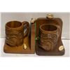 Image 1 : VINTAGE HAWAIIAN TIKI WOOD BOOKENDS