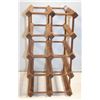 Image 1 : VINTAGE WOOD WINE RACK- HOLDS 8 BOTTLES