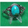 Image 1 : 2)  TIBETAN SILVER AND TURQUOISE BRACELET