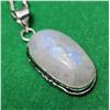 Image 1 : 7)  NATURAL ELONGATED OVAL FIRE MOONSTONE