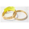 Image 1 : 2 ESTATE GOLD BANGLE BRACELETS TOGETHER-ESTATE