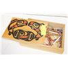 Image 1 : HAIDA CEDAR SALMON BOX WITH INDEGENOUS LANYARD