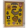 Image 1 : CANADIAN FORCES BADGE PATCH COLLECTION FRAMED