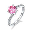 Image 1 : 1 CT GRA CERTIFIED PINK MOISSANITE 925 ST. SILVER