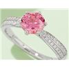 Image 2 : 1 CT GRA CERTIFIED PINK MOISSANITE 925 ST. SILVER