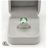 Image 2 : #55-6.44 CT PRINCESS CUT MOISSANITE VVS BLUE-GREEN