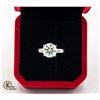 Image 1 : 3.94CT LIGHT BLUE MOISSANITE SET IN SILVER PLATED