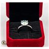 Image 2 : 3.94CT LIGHT BLUE MOISSANITE SET IN SILVER PLATED