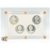 Image 2 : SET OF 4 1965 SILVER CANADA $1 COINS