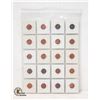 Image 2 : 20 OLD VARIOUS CANADA 1 CENT COINS