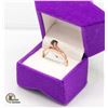 Image 2 : #19-10K ROSE GOLD RING WITH NATURAL BLACK DIAMOND