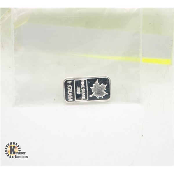 1 GRAM MAPLE SILVER BAR