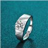 Image 4 : 2 CT GRA CERTIFIED MENS MOISSANITE 925 SILVER