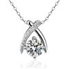 Image 1 : 1 CT GRA CERTIFIED MOISSANITE 925 SILVER NECKLACE