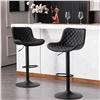 Image 1 : NEW SET OF 2 YOUTASTE BLACK LEATHERETTE BAR STOOLS