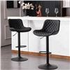 NEW SET OF 2 YOUTASTE BLACK LEATHERETTE BAR STOOLS